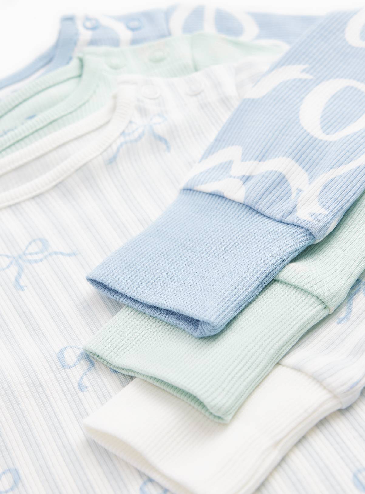 Bow Print Pyjamas 3 Pack 12-18 months - Image 2